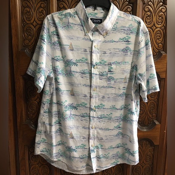 Mens Sailboat Button down and collar shirt. - Picture 9 of 14